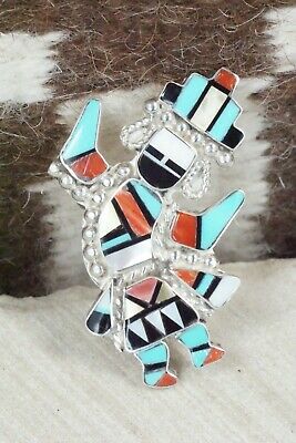 Turquoise, Spiny Oyster & Sterling Silver Ring - Marisa Selecion - Size 7.75