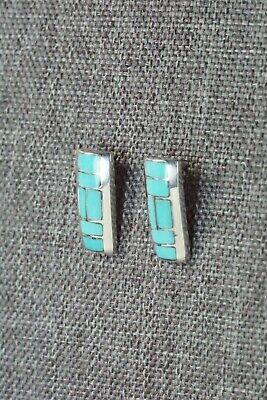 Turquoise & Sterling Silver Earrings - Glendis Tsadias