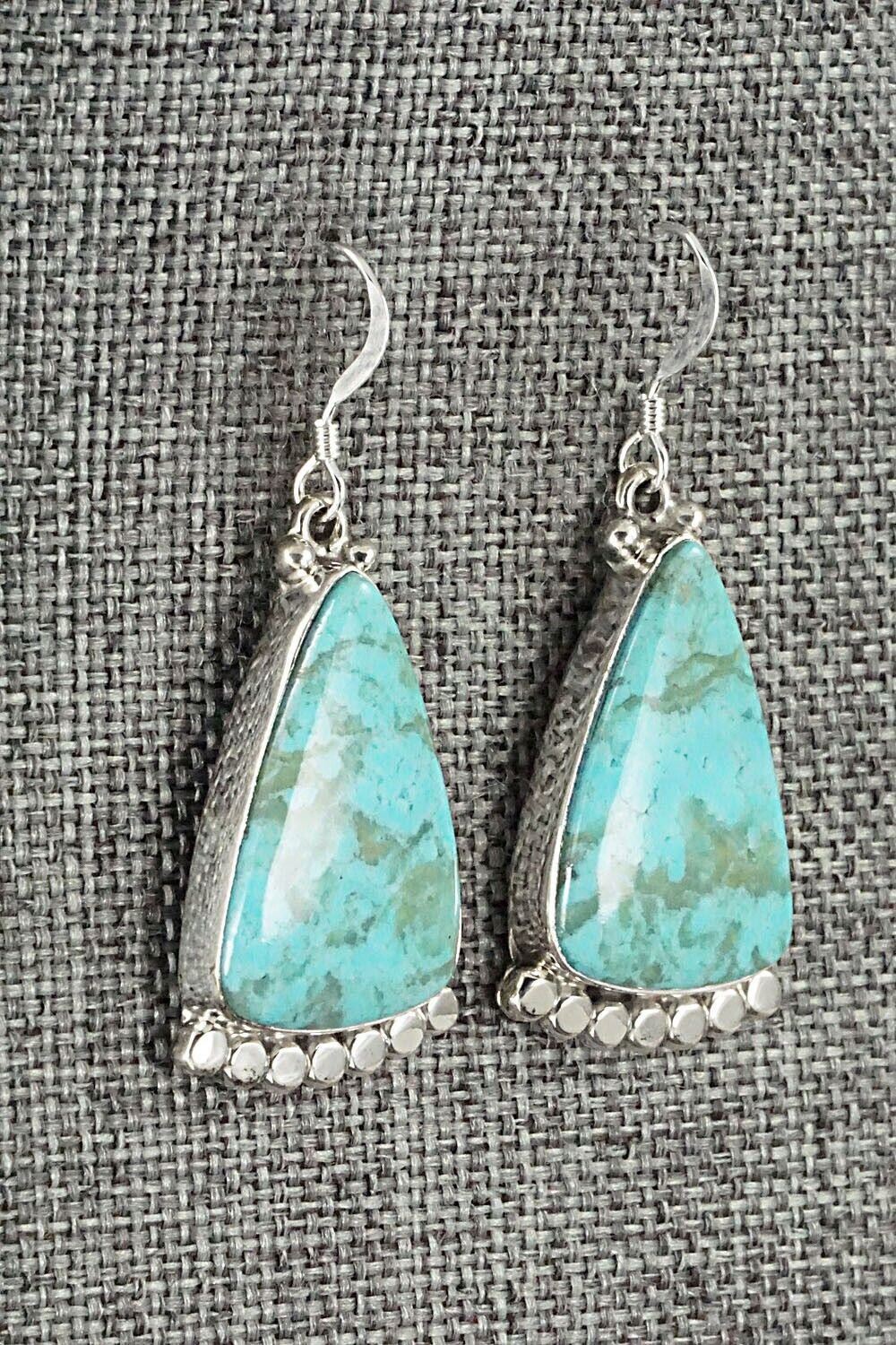 Turquoise & Sterling Silver Earrings - Verley Betone
