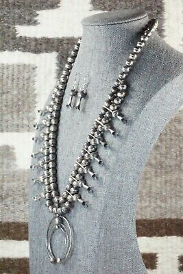 Sterling Silver Squash Blossom & Earrings Set - Phil Garcia
