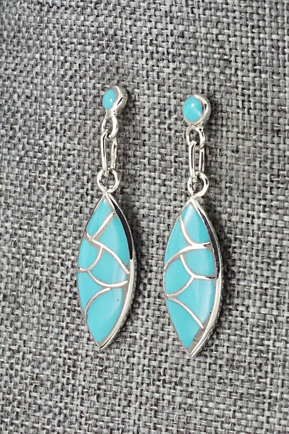 Turquoise & Sterling Silver Earrings - Orena Leekya