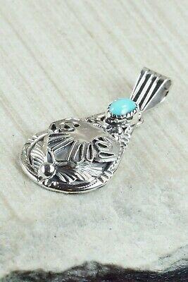 Turquoise and Sterling Silver Pendant - Henry Attakai - High Lonesome Trading