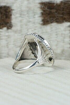 Navajo Turquoise and Sterling Silver Ring - Bobby Platero - 13.5