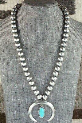 Turquoise & Sterling Silver Pearl Necklace - Jan Mariano - High Lonesome Trading