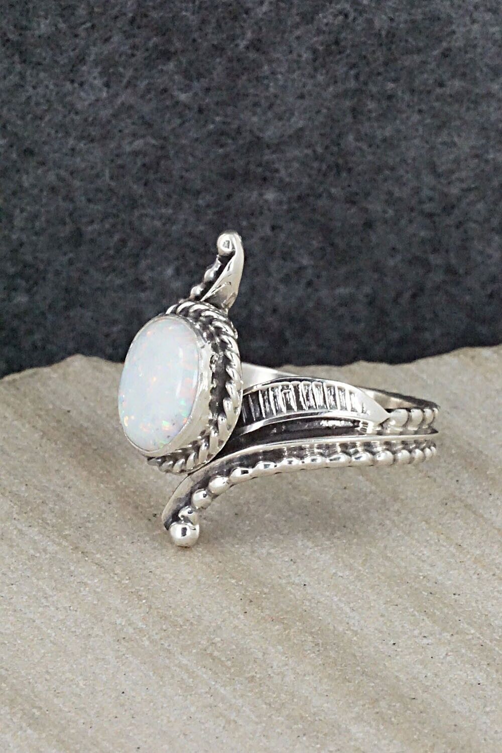 Opalite & Sterling Silver Ring - Thomas Yazzie - Size 8