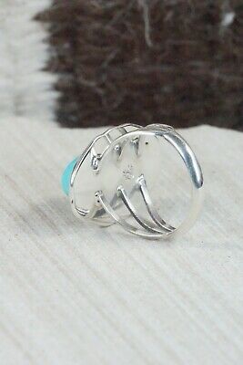 Turquoise & Sterling Silver Ring - Samuel Yellowhair - 8.5