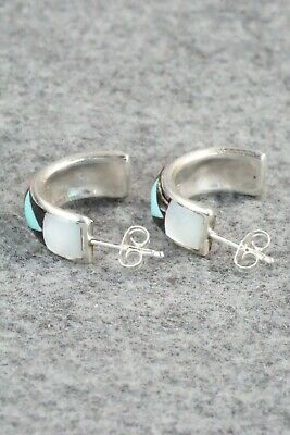 Multi Stone Inlay & Sterling Silver Earrings - Delberta Boone