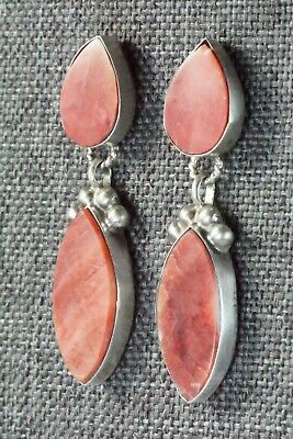 Spiny Oyster and Sterling Silver Earrings - Selina Warner