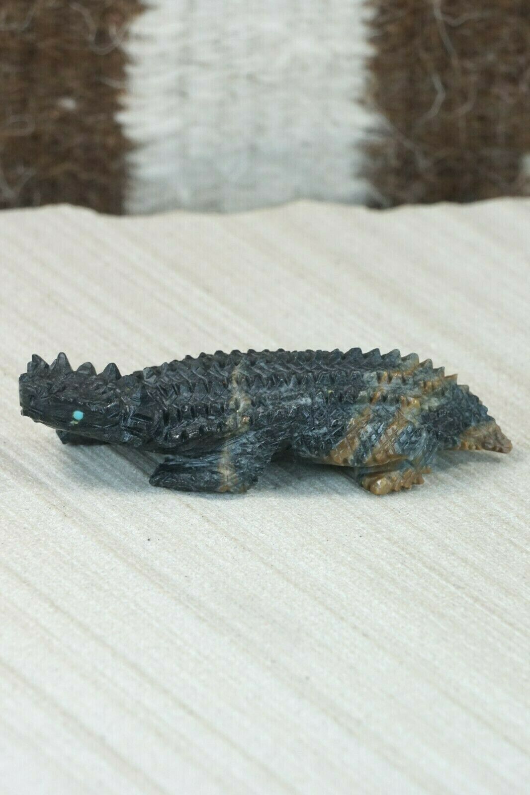 Horned Toad Zuni Fetish Carving - Alvin Haloo