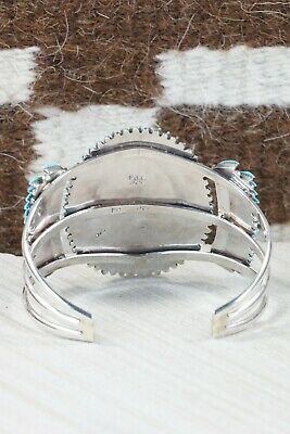 Zuni Turquoise & Sterling Silver Bracelet - Edmund Cooeyate
