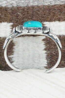 Turquoise and Sterling Silver Bracelet - Leon Martinez