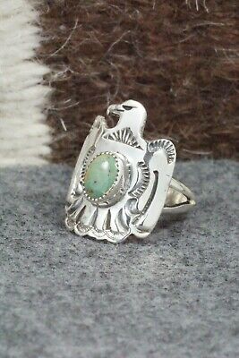 Turquoise & Sterling Silver Ring - Lee Shorty - Size 5