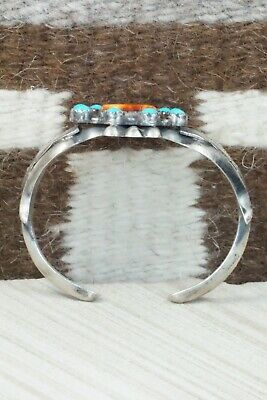 Turquoise, Spiny Oyster & Sterling Silver Bracelet - Jack Bly