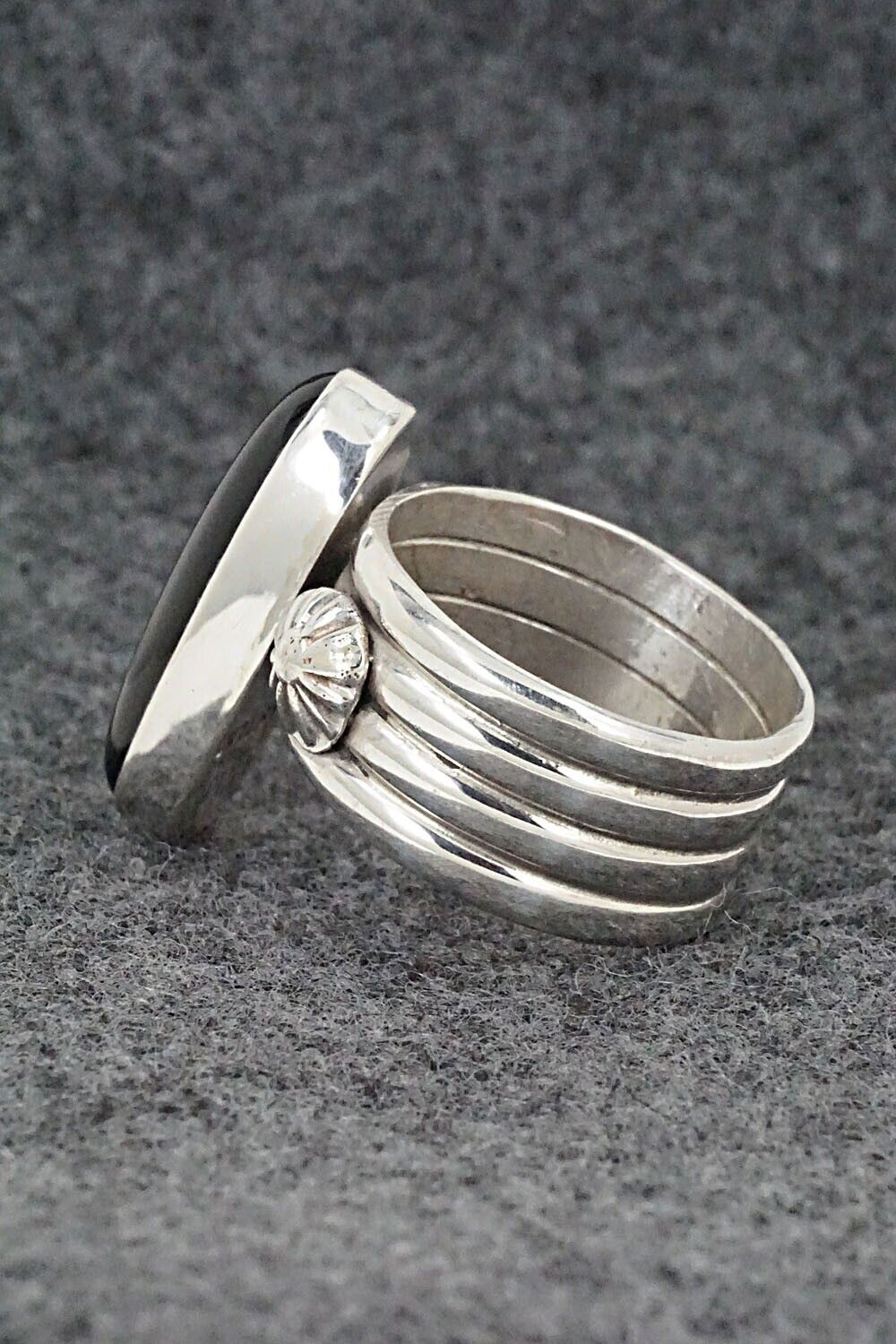 Onyx & Sterling Silver Ring - Ben Begay - Size 7.75