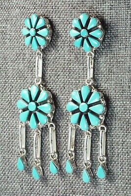 Turquoise & Sterling Silver Earrings - Arlo Kanteen