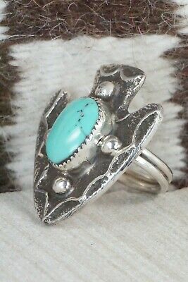 Turquoise & Sterling Silver Ring - Delbert Arviso - 8.25