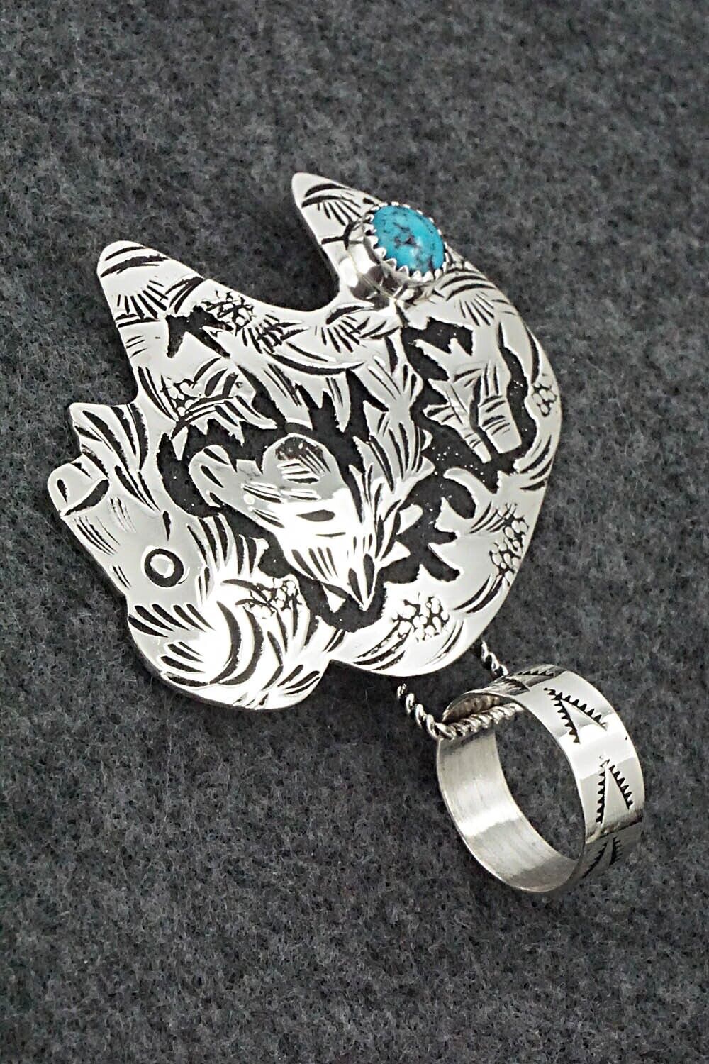 Turquoise & Sterling Silver Pendant - Richard Singer