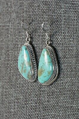 Turquoise & Sterling Silver Earrings - Lee Shorty - Navajo - High Lonesome Trading
