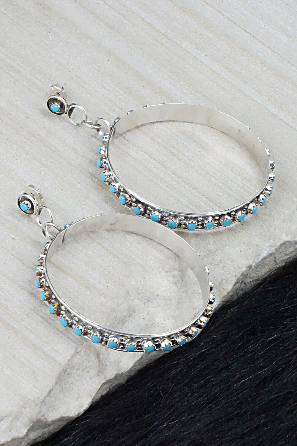 Turquoise & Sterling Silver Earrings - Joanne Cheama