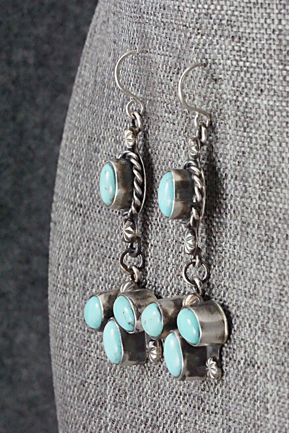 Turquoise & Sterling Silver Earrings - Wilson Dawes
