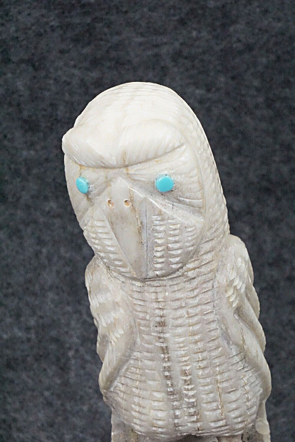 Owl Zuni Fetish Carving - Garrick Weeka
