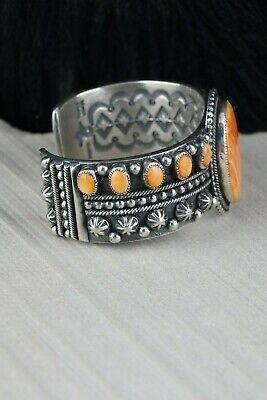 Navajo Spiny Oyster & Sterling Silver Bracelet - Myron Etsitty - High Lonesome Trading
