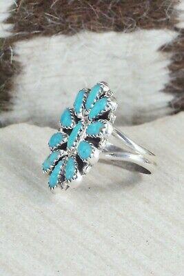 Turquoise and Sterling Silver Ring - Zeita Begay - Size 7.75 - High Lonesome Trading