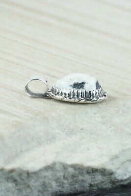 White Buffalo & Sterling Silver Pendant - Alvin Joe