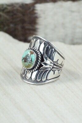 Turquoise & Sterling Silver Ring - Derrick Gordon - Size 9.75