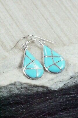Turquoise & Sterling Silver Earrings - Laurie Kallestewa