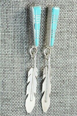 Turquoise & Sterling Silver Earrings - Terrence Panteah