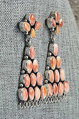 Spiny Oyster & Sterling Silver Earrings - Renelle Perry