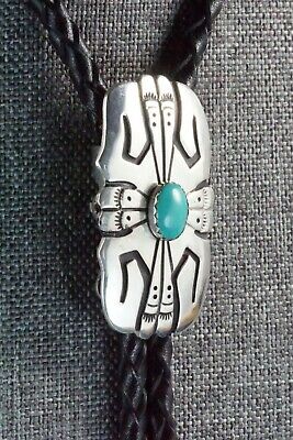 Turquoise & Sterling Silver Bolo Tie - Richard Singer