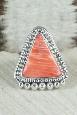 Spiny Oyster & Sterling Silver Ring - Cris Nez - Size 8