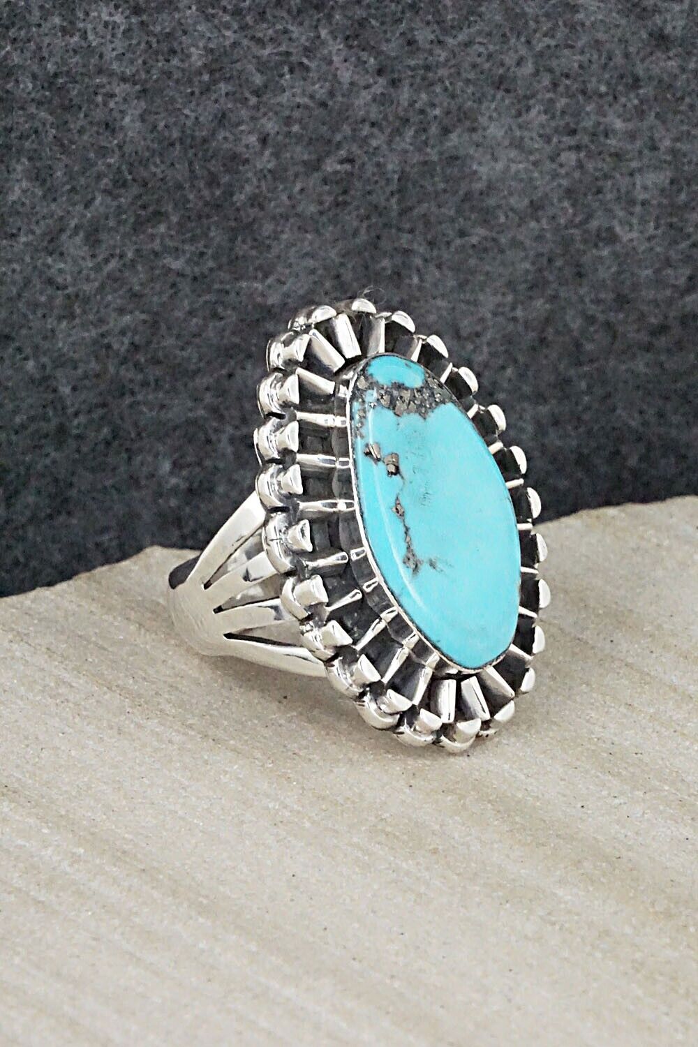 Turquoise & Sterling Silver Ring - Jimson Belin - Size 7.5