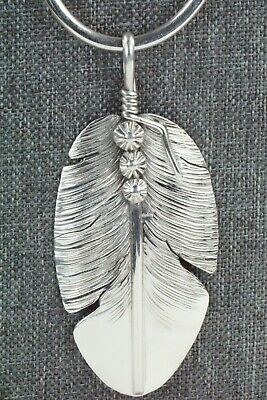 Sterling Silver Feather & Chain Necklace - Ben Begay