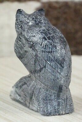 Owl Zuni Fetish Carving - Derrick Kaamasee