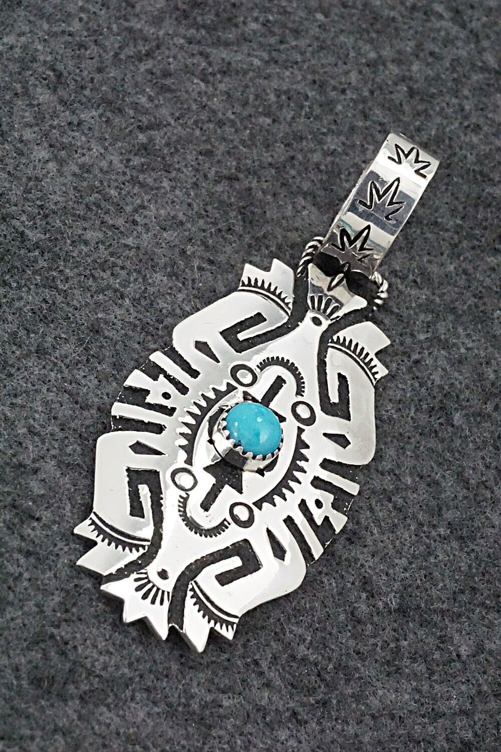Turquoise & Sterling Silver Pendant - Richard Singer