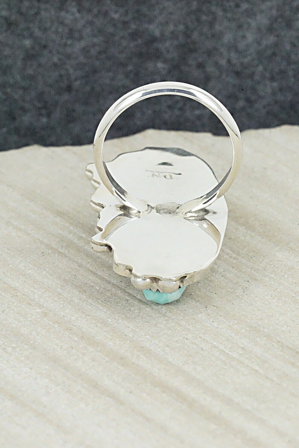 Turquoise & Sterling Silver Ring - Donavan Nez - Size 9.25