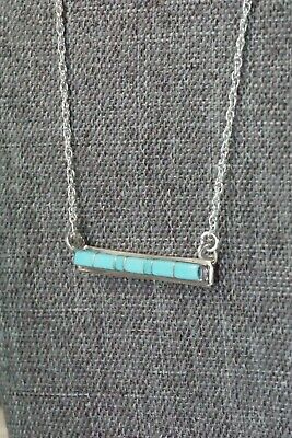 Turquoise & Sterling Silver Necklace - Rolanda Natachu