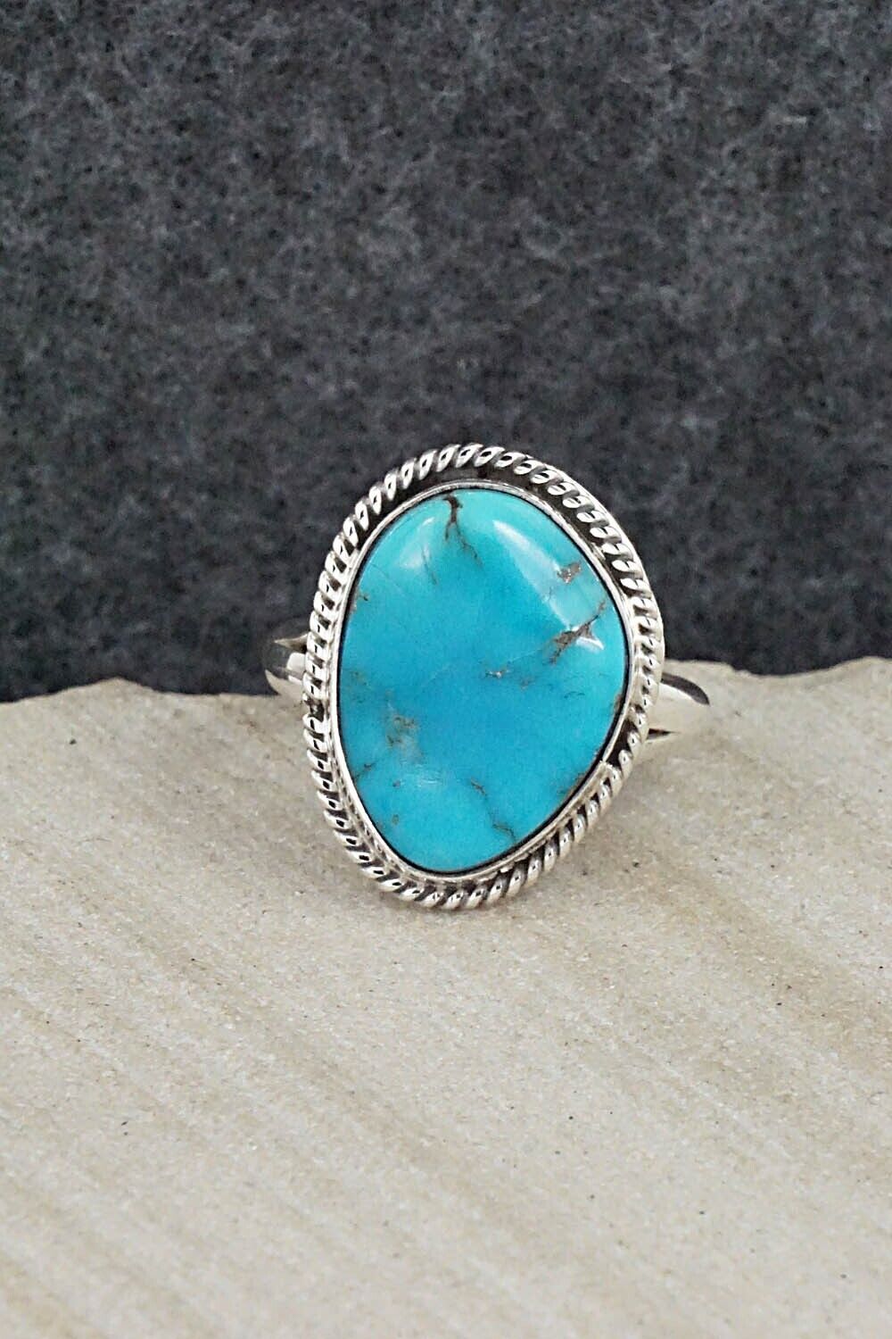 Turquoise & Sterling Silver Ring - Alice Rose Saunders - Size 7.25