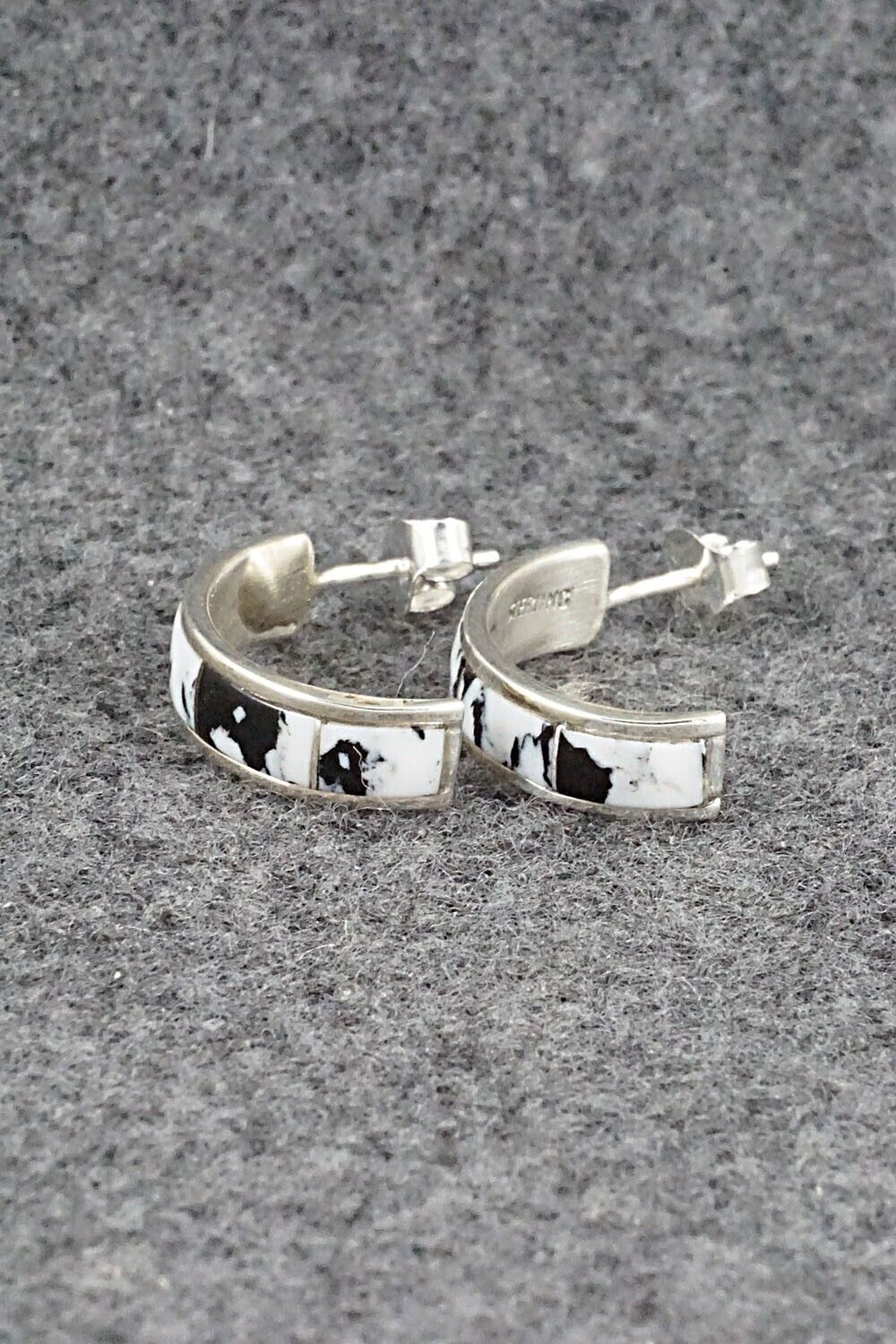 White Buffalo & Sterling Silver Earrings - Claresse Kylestewa