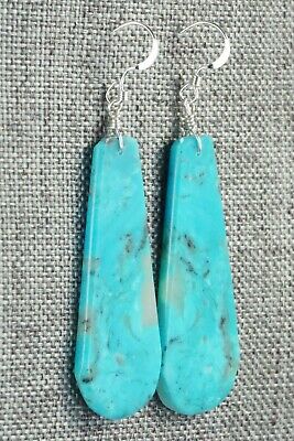 Turquoise & Sterling Silver Earrings - Lupe Lovato
