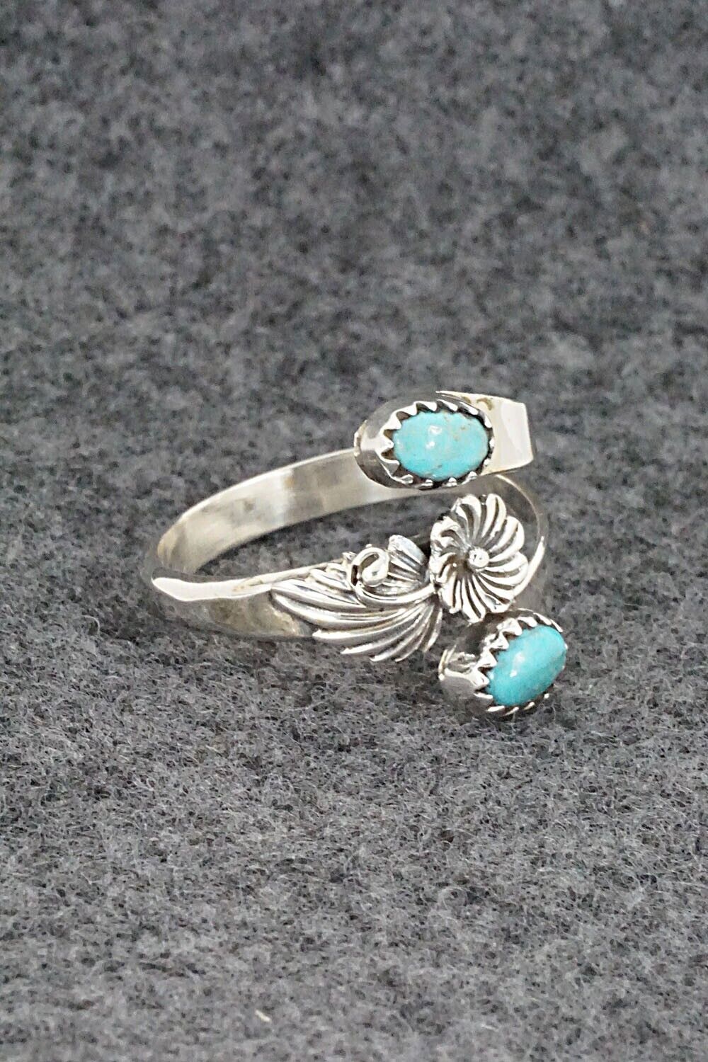 Turquoise & Sterling Silver Ring - Harris Largo - 10