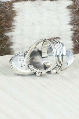 White Buffalo & Sterling Silver Ring - Alvin Joe - Size 6.25