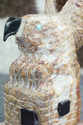 Eagle Zuni Fetish Carving - Jon Quam - High Lonesome Trading