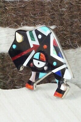 Multi Stone and Sterling Silver Pendant & Pin - Ernie Ohmsattie