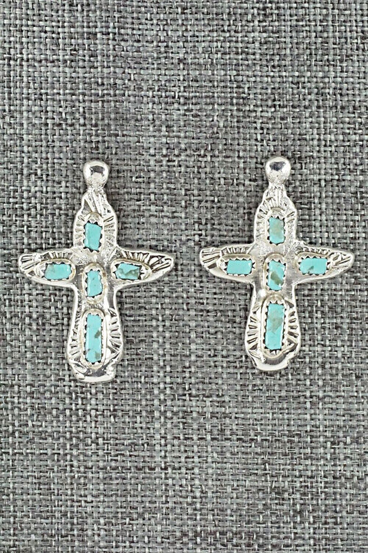 Turquoise & Sterling Silver Earrings - Verona Quam