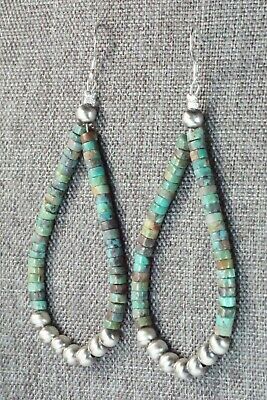Turquoise & Sterling Silver Earrings - Doreen Jake - High Lonesome Trading