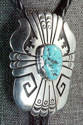 Turquoise & Sterling Silver Bolo Tie - Richard Singer